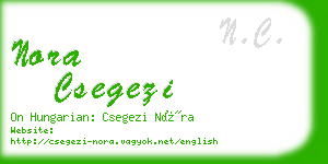 nora csegezi business card